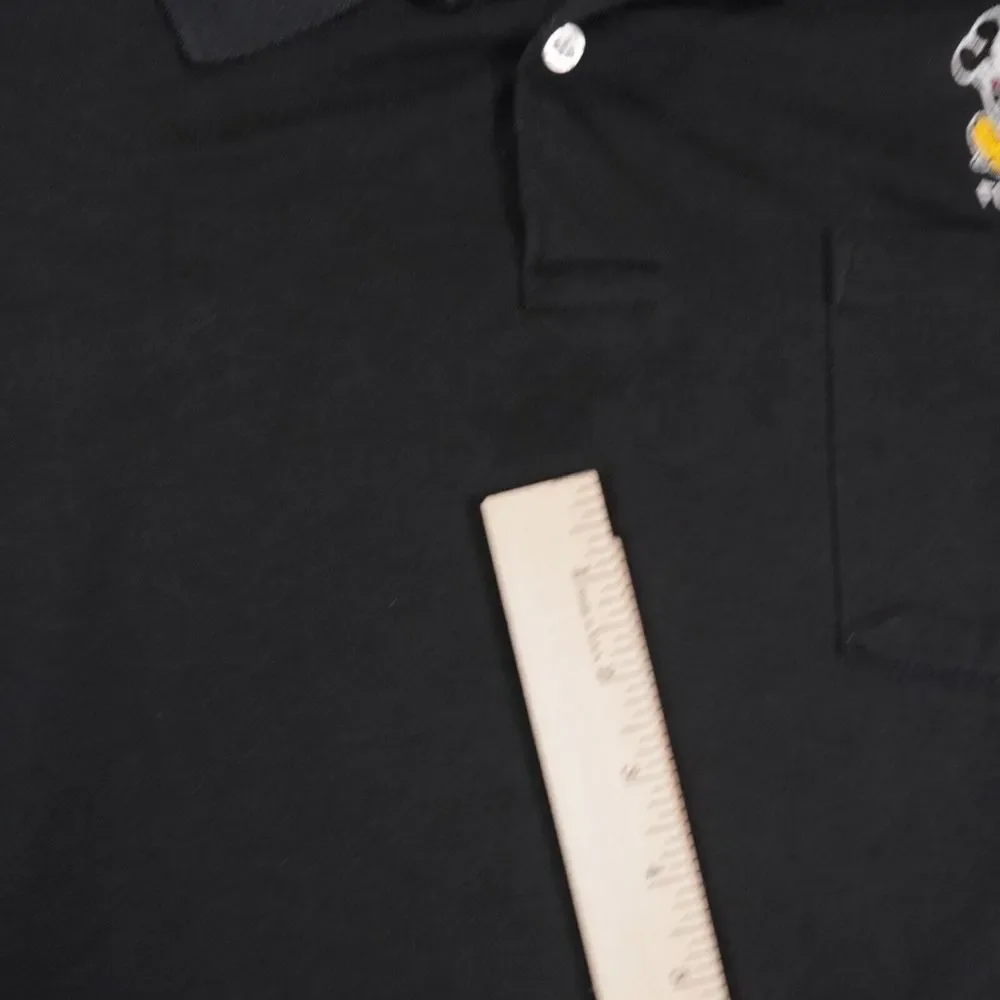 Vintage Florida Polo Shirt Mens Large Black Mickey Mouse 80s Velva Sheen Logo‎